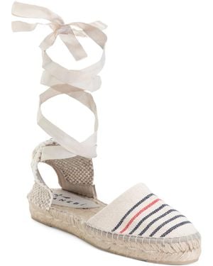 TJ Maxx Espadrille Sandals With Ankle Wrap For - White