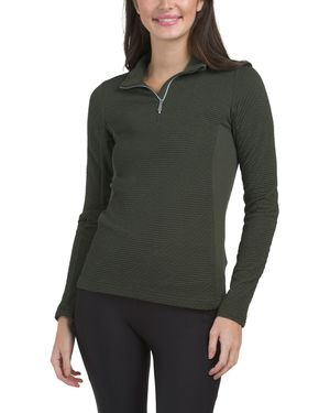 TJ Maxx Upf 50 Brushed Fleece Inside Neila Midlayer Half Zip Sweater, Polyester - Gray