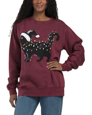 TJ Maxx Santa Hat Cat Top For Cotton/Polyester - Red