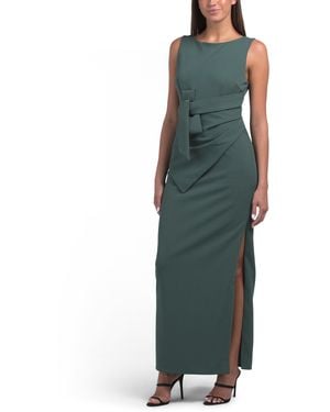 TJ Maxx Tianna Bow Gown For Spandex/Polyester - Green