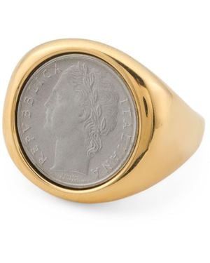 TJ Maxx 14Kt Lire Coin Ring - Gray