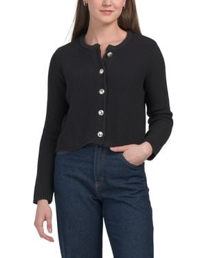 TJ Maxx Fisher Cardigan, Cotton/Acrylic - Black