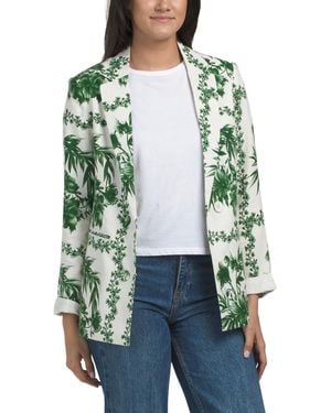 TJ Maxx Linen Blend Blazer For Polyester/Linen/Viscose - Green
