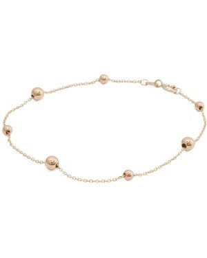 TJ Maxx 14Kt Two Tone Beaded Station Bracelet - Natural