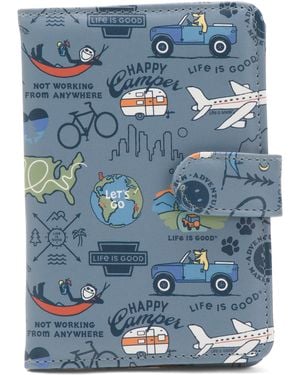 TJ Maxx Passport Cover, Leather - Blue
