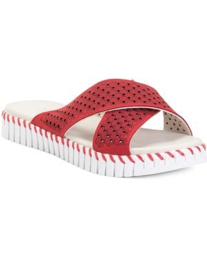 TJ Maxx Tulip Cross Band Sandals For - Red