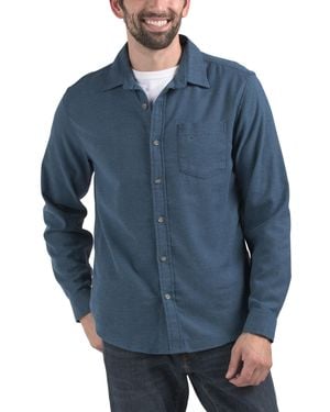 TJ Maxx Flannel Flex Shirt For Spandex/Cotton - Blue
