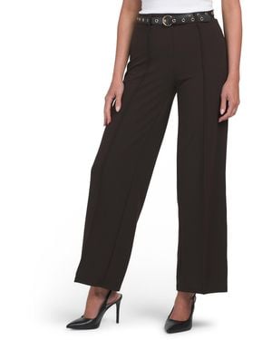 TJ Maxx Wide Leg Belted Pants For Spandex/Polyester - Black