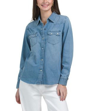 TJ Maxx Western Shirt For Cotton - Blue