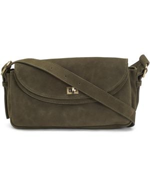 TJ Maxx Suede Turnlock Crossbody - Green