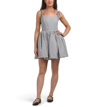 TJ Maxx Christelle Mini Dress For Cotton/Polyester - Gray