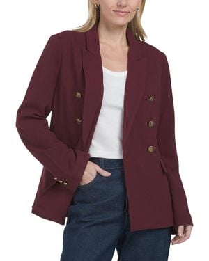 TJ Maxx Barcelona Crepe Blazer, Spandex/Polyester/Rayon - Purple