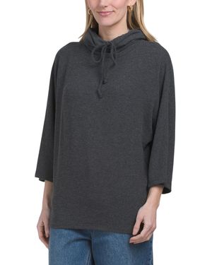 TJ Maxx Charlie Turtleneck Drop Elbow Sleeve Top For Spandex/Polyester/Rayon - Gray