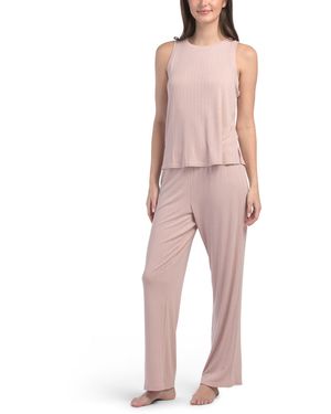 TJ Maxx 2Pc High Neck Tank And Pants Lounge Set For Spandex/Polyester/Rayon - Multicolor