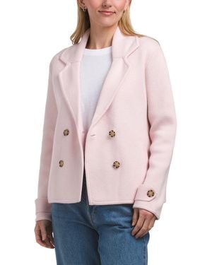 TJ Maxx Merino Wool Kate Cropped Peacoat - Pink