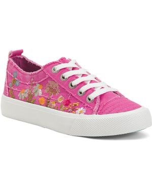 TJ Maxx Vivid Embroidered Sneakers For - Pink