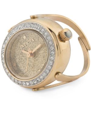 TJ Maxx Ladies Stainless Steel Mini Round Ring Watch - White