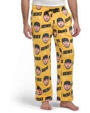 TJ Maxx Pirates Skenes Fleece Lounge Pants For Polyester - Yellow