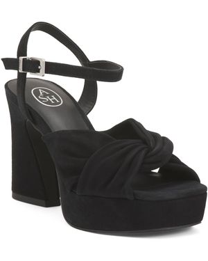 TJ Maxx Suede As Opus Heels For Leather/Suede - Black