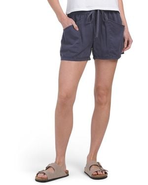 TJ Maxx Elastic Waistband And Front Flap Pockets Shorts For - Blue