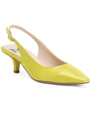 TJ Maxx Leather Slingback Kitten Heels For - Yellow