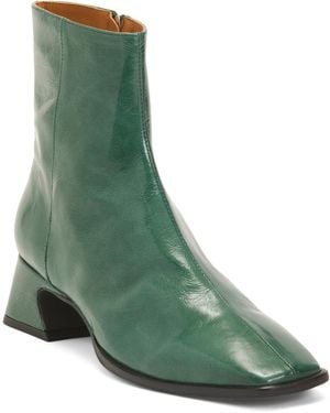TJ Maxx Patent Leather Booties With Wrapped Heels For - Green