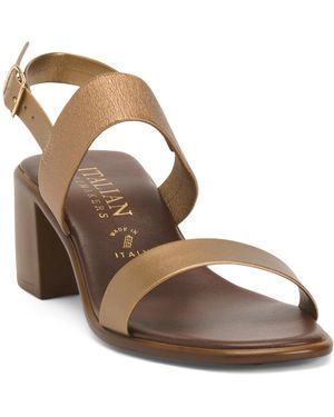 TJ Maxx Leather Stretch Flats For Leather - Metallic