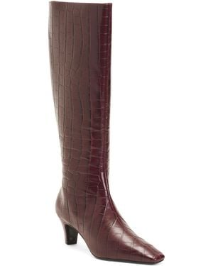 TJ Maxx Leather Dellia Up Boots For Leather - Brown