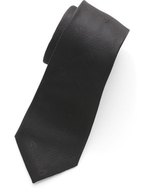 TJ Maxx Tonal Ampersand Logo Printed Tie For Polyester - Black