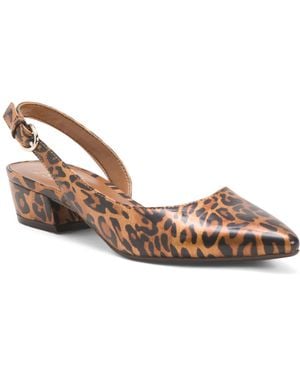 TJ Maxx Leather Banks Dress Slingback Pumps For - Brown