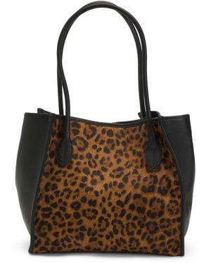 TJ Maxx Leather Tote, Leather - Brown