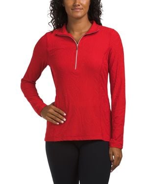 TJ Maxx Quarter Zip Base Layer Textured Top For Nylon