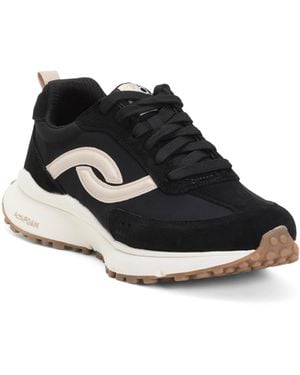 TJ Maxx Wide Jetsetter Walking Sneakers For Suede - Black