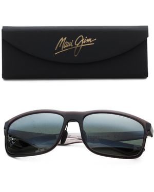 TJ Maxx 58Mm Huelo Polarized Rectangle Sunglasses For - Black