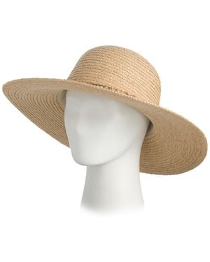 TJ Maxx Raffia Floppy Hat For - White