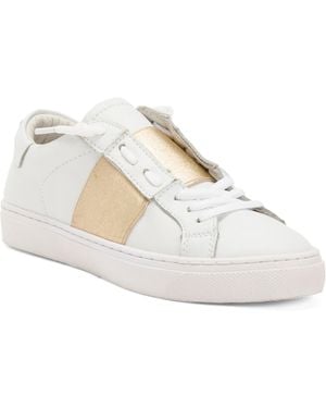 TJ Maxx Leather Memory Foam Comfort Sneakers For Leather - White