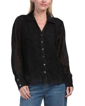 TJ Maxx Savannah Blouse For Viscose - Black