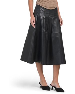 TJ Maxx Leather Molly Skirt For Polyester/Leather - Black