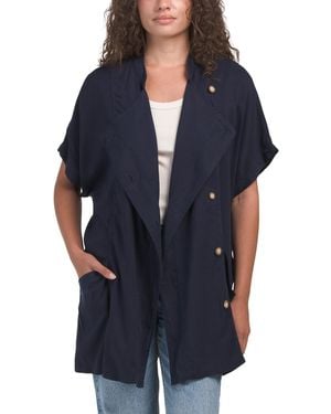 TJ Maxx Vest Coat, Spandex/Rayon - Blue