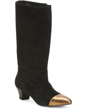 TJ Maxx Suede High Shaft Boots For Leather/Suede - Black