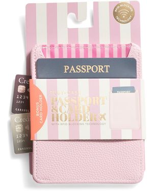 TJ Maxx Rfid Sleeve Passport And Card Holder, Leather - Pink