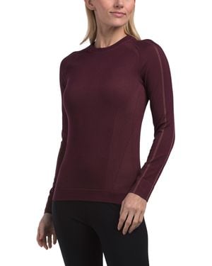 TJ Maxx Wool Blend Seamless Long Sleeve Base Layer Top For Nylon/Spandex/Acrylic - Purple