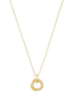 TJ Maxx 18Kt Plated Door Knocker Pendant Necklace - Metallic