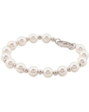 TJ Maxx Sterling Plated Brass Faux Pearl Bead Bracelet - Multicolor