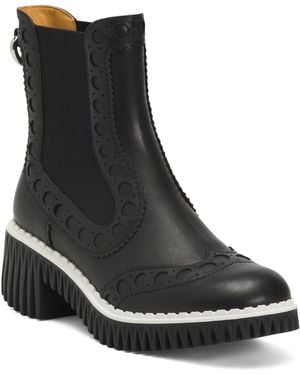 TJ Maxx Leather Plita Cillo Booties For - Black