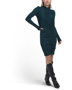 TJ Maxx Romi Ruched Front Mini Dress For Spandex/Modal/Cotton - Blue