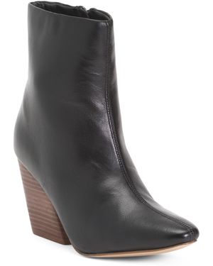 TJ Maxx Leather Hydra Wedge Booties For - Black