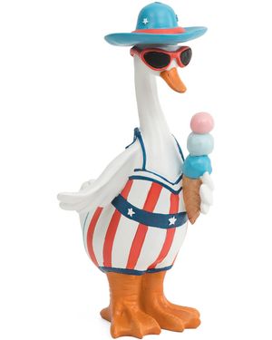 TJ Maxx Duck With Ice Cream And Sunglasses Figurine - White