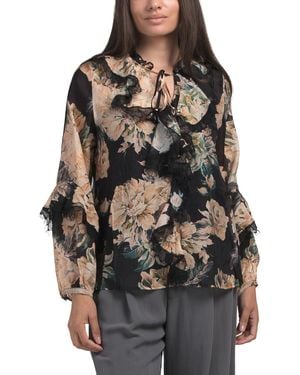 TJ Maxx Peregrine Blouse For Nylon/Spandex/Polyester - Gray
