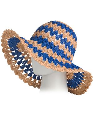 TJ Maxx Crochet Paper Pattern Bucket - Blue